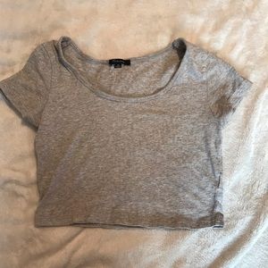Grey crop top